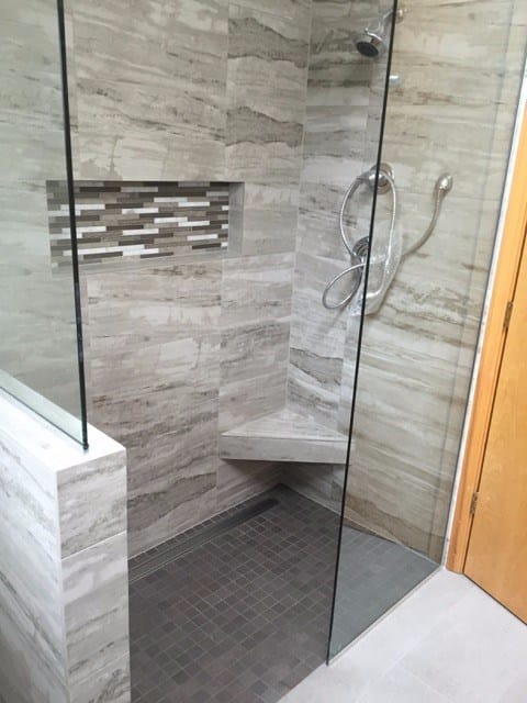 Custom bathroom shower