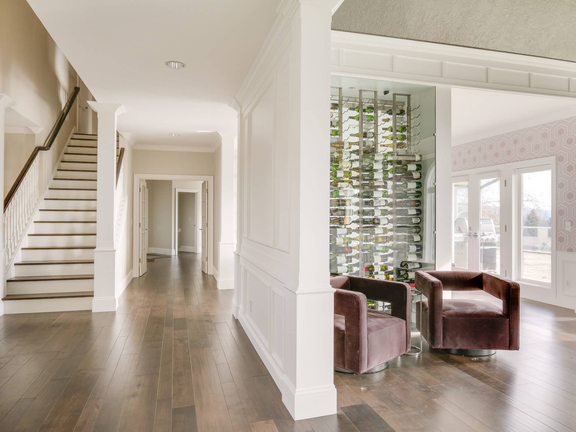 hardwood flooring in entryway