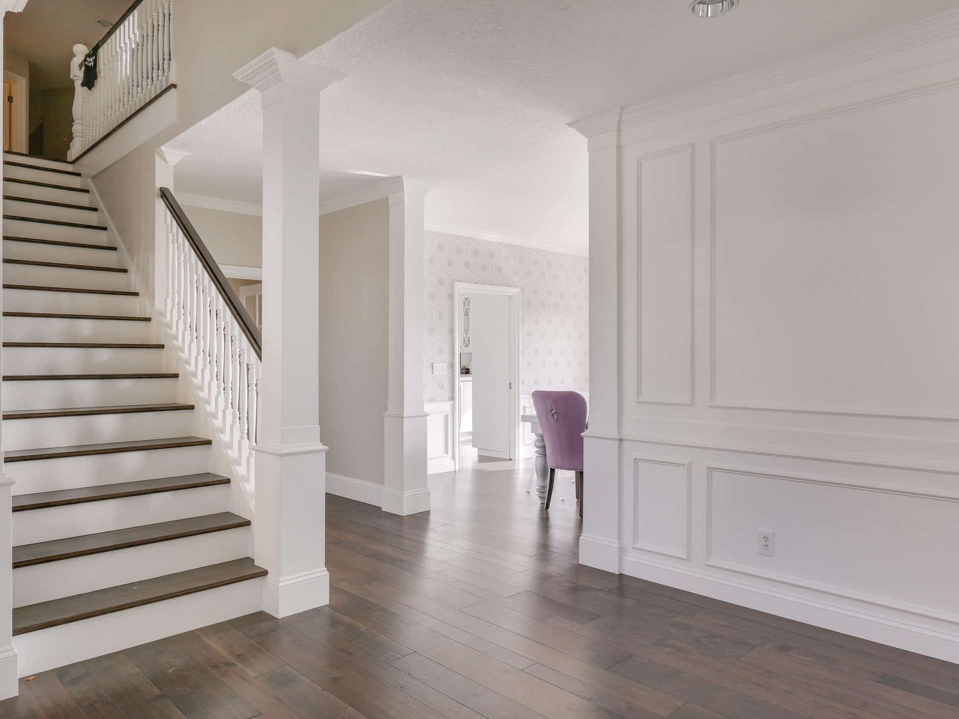 hardwood floors in entryway