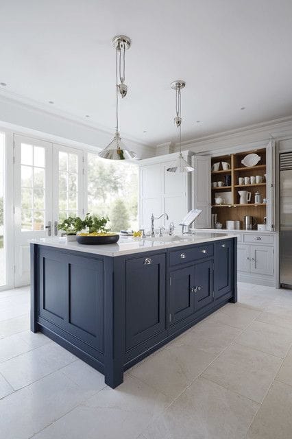 Blue cabinets