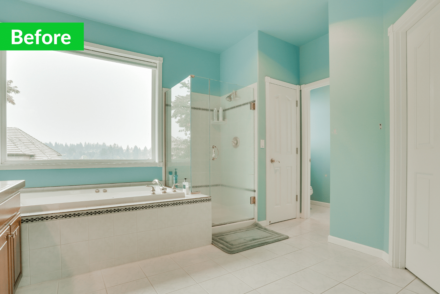 Old bathroom with tub and shower